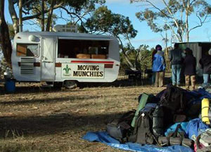An evening campsite in 2006
